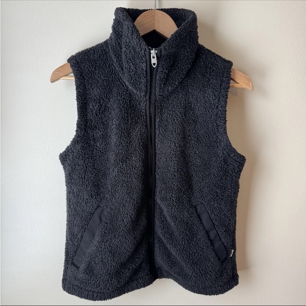 The North Face Furry Fleece Vest Black Zip Up Vest Women’s SZ Small